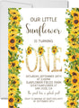 sunflower invitation cards girls first birthday style