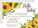 sunflower sip and see invitations rustic floral design