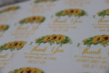 Sunflower Baby Shower Stickers