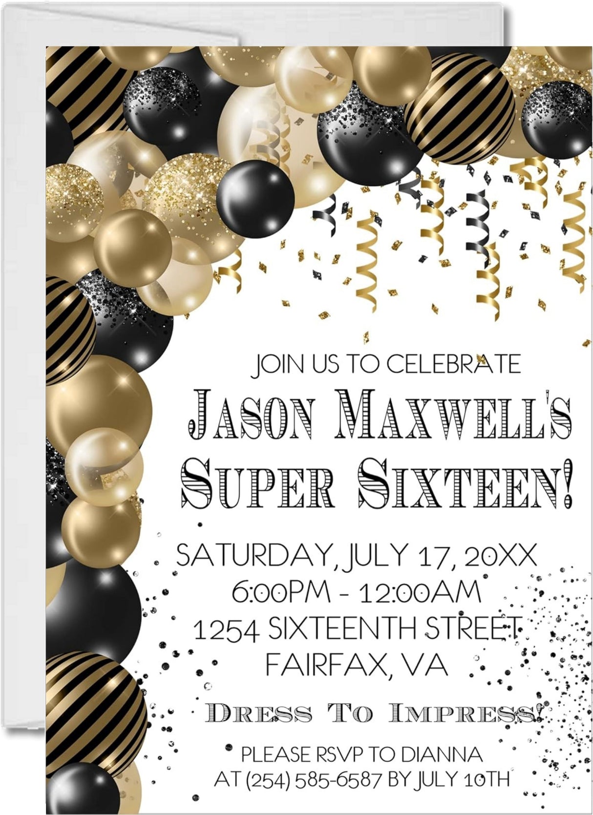 super sixteen invitation cards glamorous birthday party style