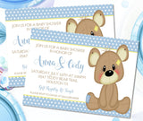teddy bear invitation cards classic storybook style