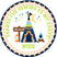 teepee camping party favor sticker with stars and lantern