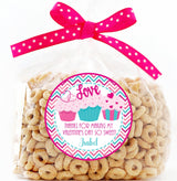 thanks for making my valentine sweet cupcake sticker