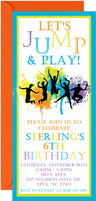 Trampoline Park Birthday Party Ticket Invitations