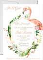 tropical flamingo invitation cards blush summer style