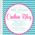 turquoise pink zig zag invitation cards geometric contemporary style