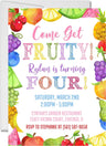 tutti frutti birthday invitations bright summer fruit theme