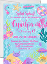 under the sea birthday invitations colorful ocean design