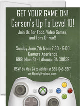 video game invitation cards birthday celebration style