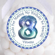 watercolor blue birthday favor label