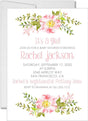 watercolor flower baby shower invitations greenery garden theme