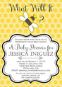 what will it bee baby shower invitations honeycomb bee design