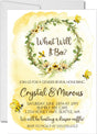 what will it bee gender reveal invitations botanical bee design