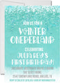 winter onederland 1st birthday invitations icy snowflake design