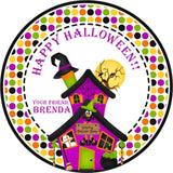 witchy potion shop halloween sticker colorful haunted house design