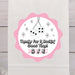 1950's Sock Hop Pink And Black Dice Birthday Party Stickers