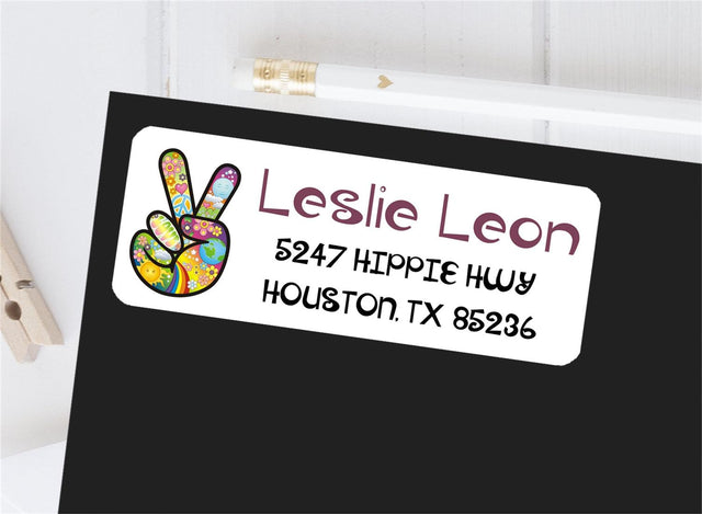 1970's Hippie Address Labels