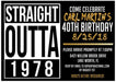 1990's Straight Outta Hip Hop Birthday Party Invitations