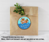 Animal pair baby shower favor label
