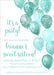 Aqua Balloon Sweet 16 Party Invitations