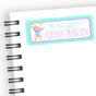 Aqua and lavender gymnastics back to school name label
