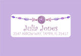 Artistic boho arrow mailing address label design