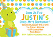 Baby Dinosaur Birthday Party Invitations