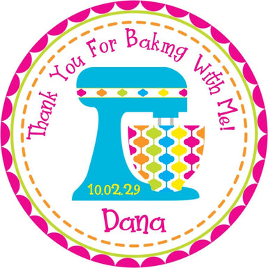 Baking Birthday Party Stickers