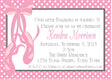 ballet birthday party invitations pink ballet slipper design