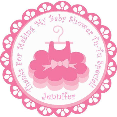 Ballet Tutu Baby Shower Stickers