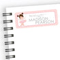 Ballet back to school supply name labels with ballet inspired graphics