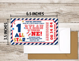 Baseball 1st Birthday Party Ticket Invitations
