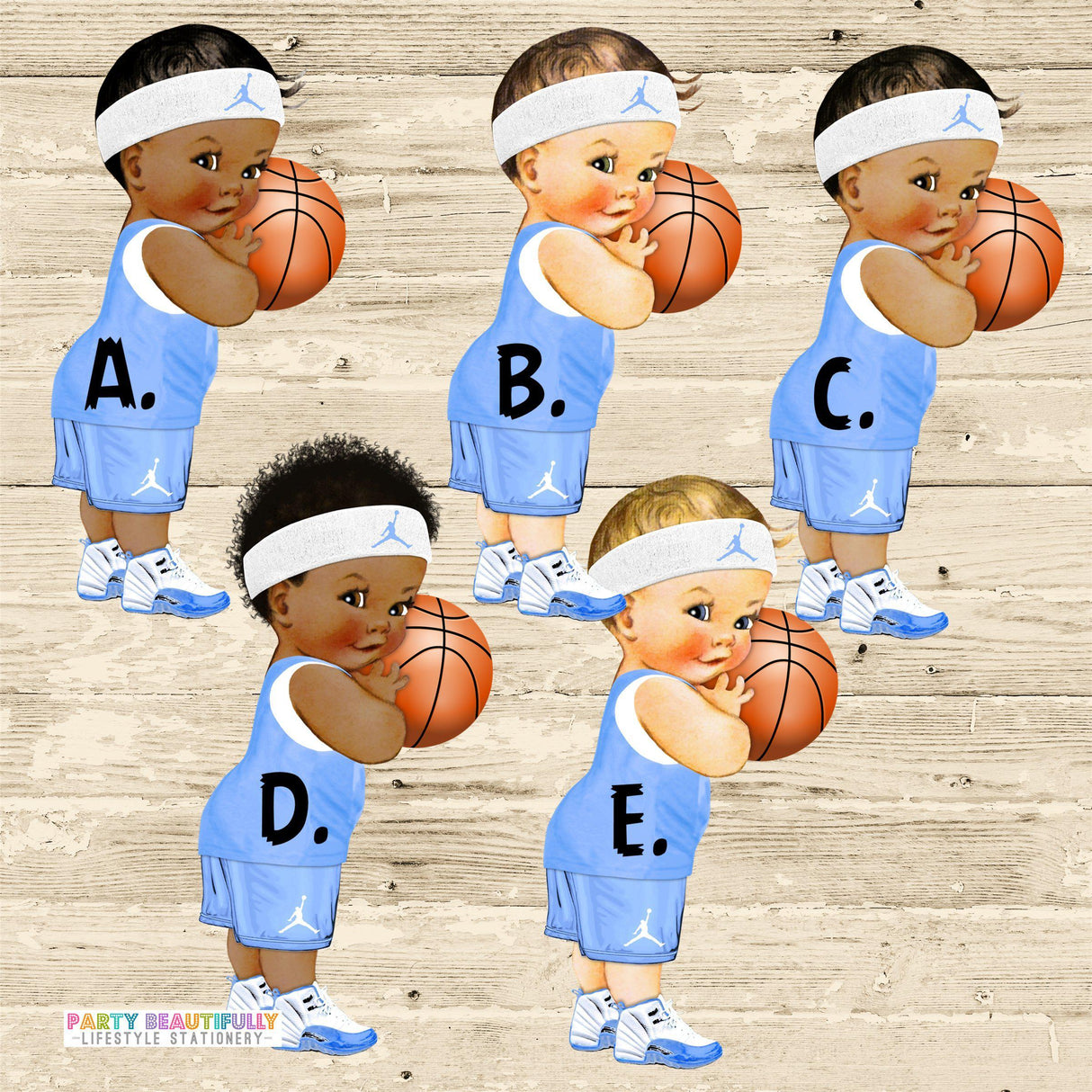 Basketball Baby Shower Stickers Or Favor Tags