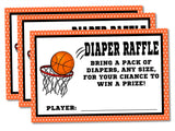 Basketball Diaper Raffle Tickets