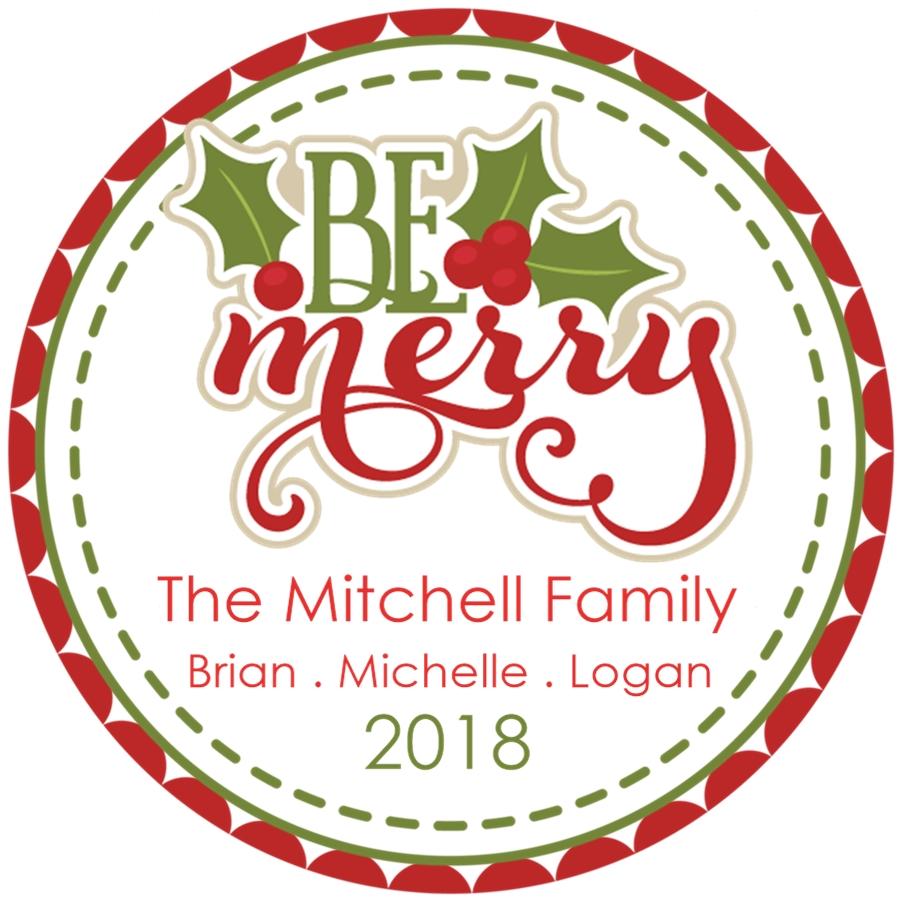 Be Merry Christmas Stickers