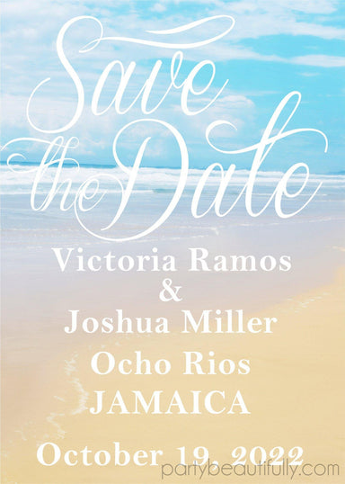 Beach Wedding Save The Date Cards