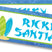 Beach theme school supply labels with surfboard design