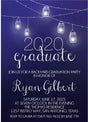 Blue And White Backyard Graduation Party Invitations