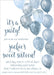 Blue Balloon Sweet 16 Party Invitations