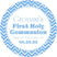 Blue First Communion Stickers Or Favor Tags