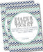 Blue & Grey Chevron Diaper Raffle Tickets