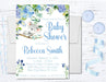 Blue Koala Baby Shower Invitations