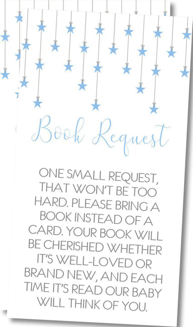 Blue Little Star Book Request Cards