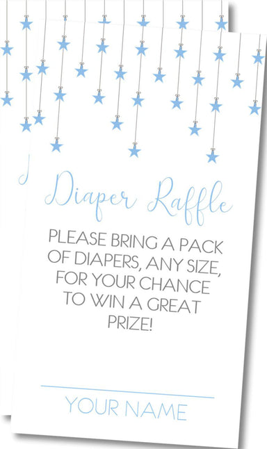 Blue Little Star Diaper Raffle Tickets