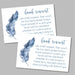 Blue Tribal Feather Book Request Cards