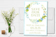 Blue Wildflower Wedding Save The Date Cards
