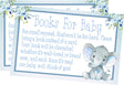Blue Floral Elephant Baby Shower Book Request Instant PDF