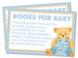 Blue Teddy Bear Book Request Cards Printable