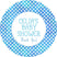Blue ombre raindrop baby shower sticker design