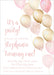 Blush Pink And Gold Balloon Birthday Party Invitations